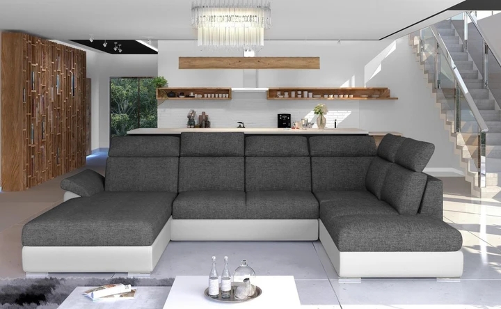 VALERY moderní rozkládací sedací souprava ve tvaru U