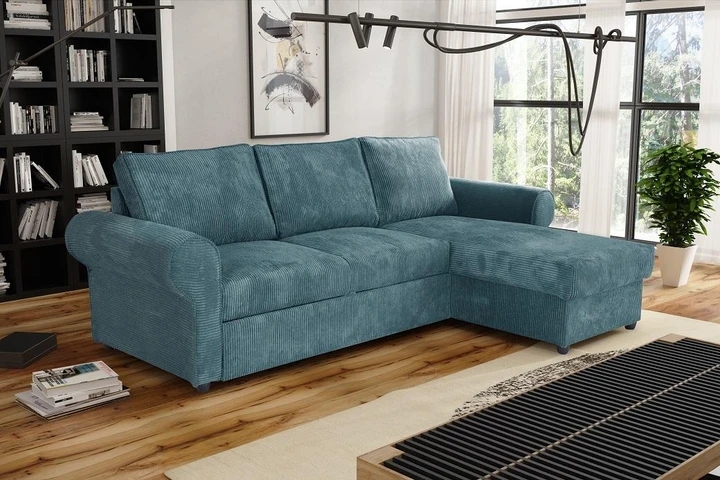 GLORIE rozkládací rohová sedačka s úložným prostorem