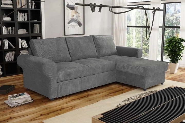 GLORIE rozkládací rohová sedačka s úložným prostorem