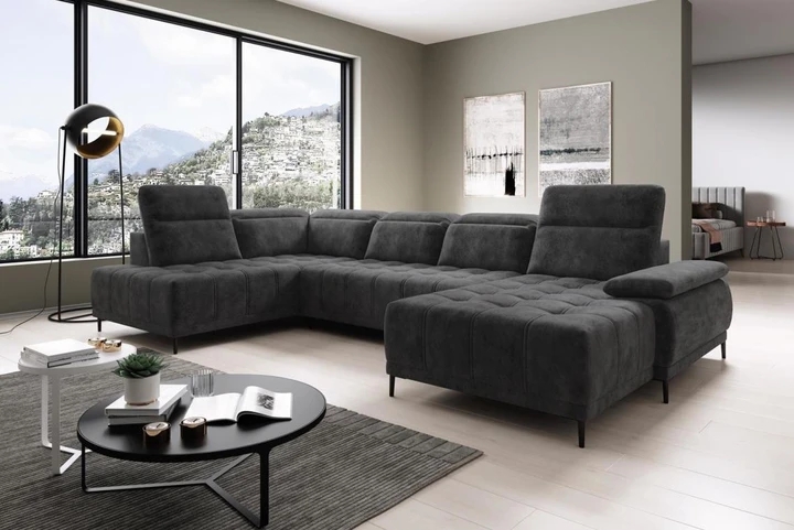 DIEGO XL sedací souprava ve tvaru U s nastavitelnou hloubkou sezení