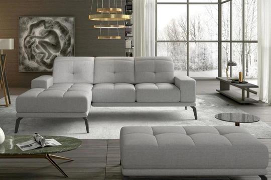 BELMONT minimalistická rohová sedací souprava s nastavitelnou hloubkou sezení