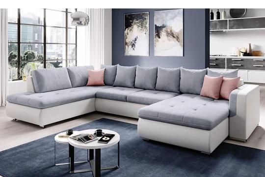 SALMA U moderní rozkládací sedací souprava ve tvaru U