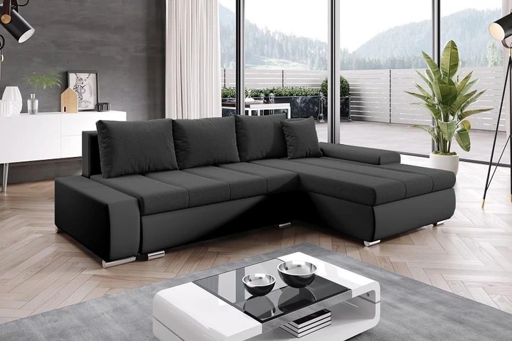 CASIA rozkládací rohová sedačka s úložným prostorem