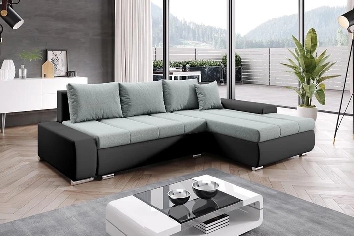 CASIA rozkládací rohová sedačka s úložným prostorem