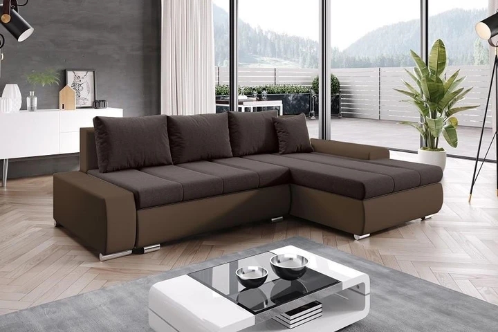 CASIA rozkládací rohová sedačka s úložným prostorem