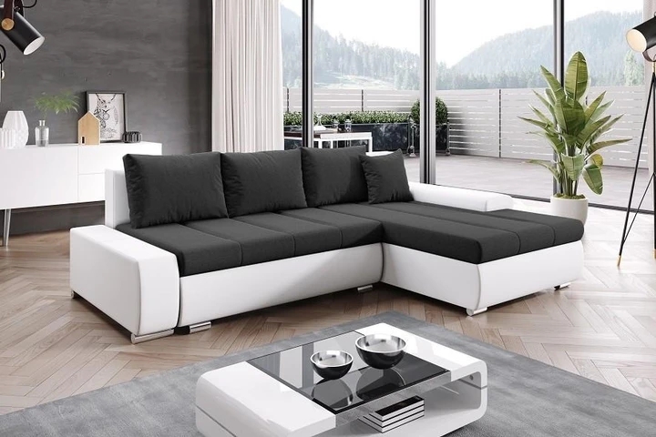 CASIA rozkládací rohová sedačka s úložným prostorem