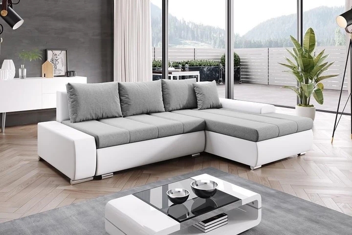 CASIA rozkládací rohová sedačka s úložným prostorem