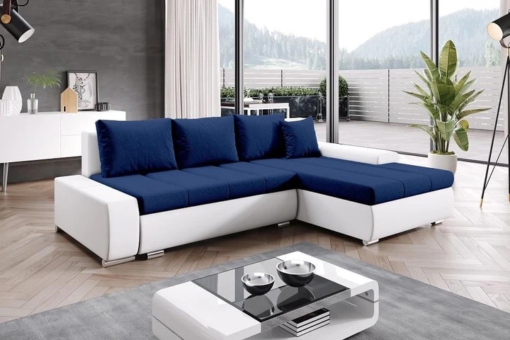 CASIA rozkládací rohová sedačka s úložným prostorem