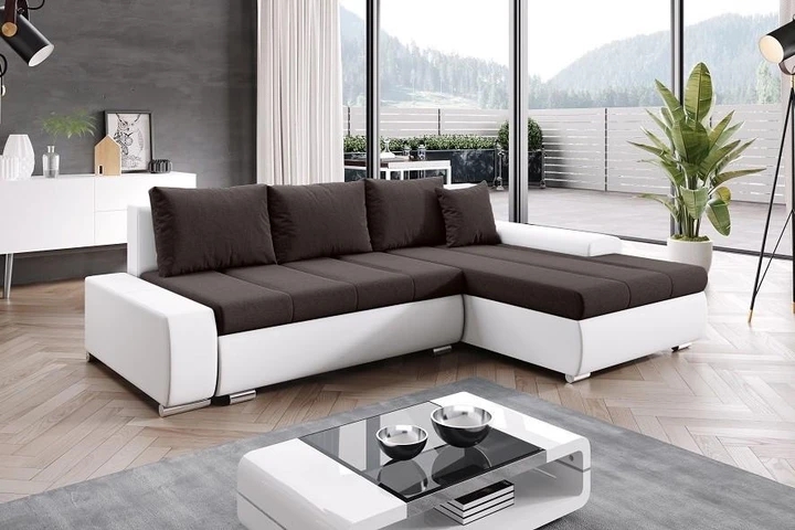 CASIA rozkládací rohová sedačka s úložným prostorem