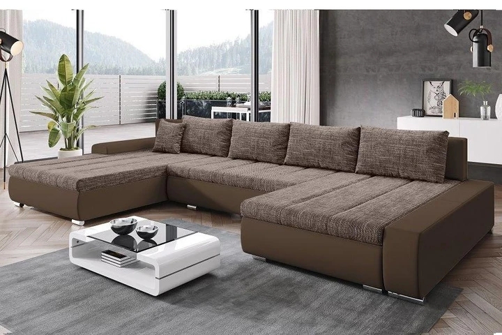 TARENT rozkládací sedací souprava ve tvaru U s úložným prostorem