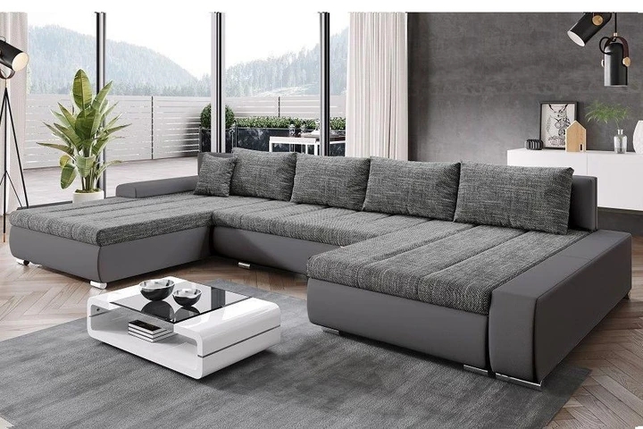 TARENT rozkládací sedací souprava ve tvaru U s úložným prostorem