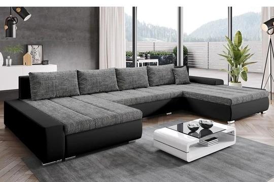 TARENT rozkládací sedací souprava ve tvaru U s úložným prostorem