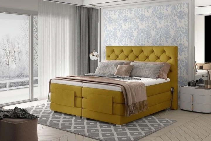 PUNTAS boxspring postel 140x200 s elektrickým polohováním