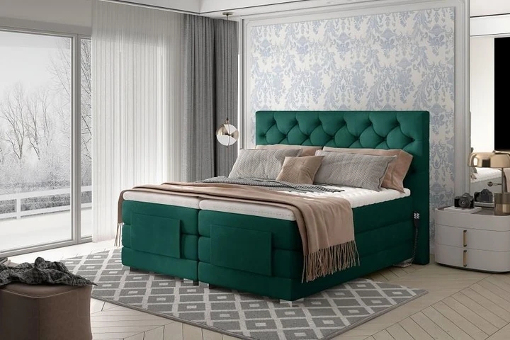PUNTAS boxspring postel 140x200 s elektrickým polohováním