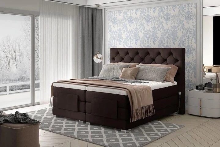 PUNTAS boxspring postel 140x200 s elektrickým polohováním