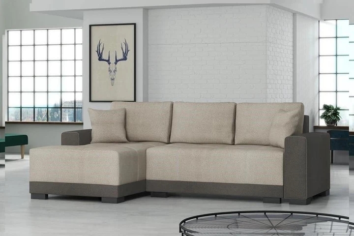DENTON rozkládací rohová sedačka s úložným prostorem