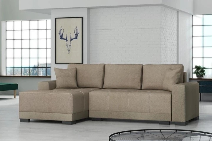 DENTON rozkládací rohová sedačka s úložným prostorem