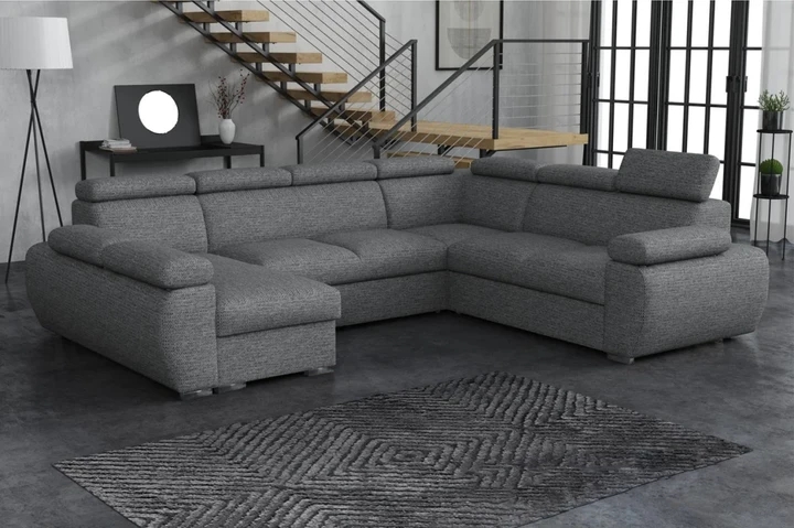 SEATTLE 6 rozkládací sedací souprava do U s polohovacími opěrkami