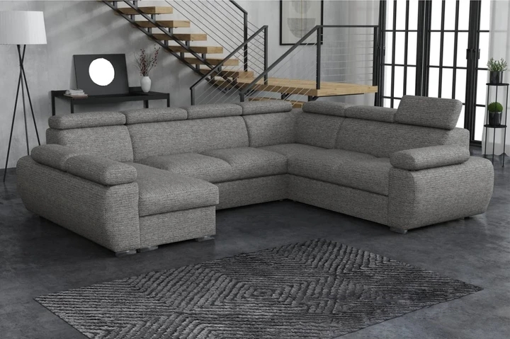 SEATTLE 6 rozkládací sedací souprava do U s polohovacími opěrkami