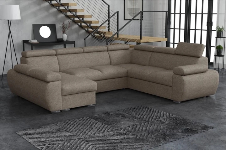 SEATTLE 6 rozkládací sedací souprava do U s polohovacími opěrkami