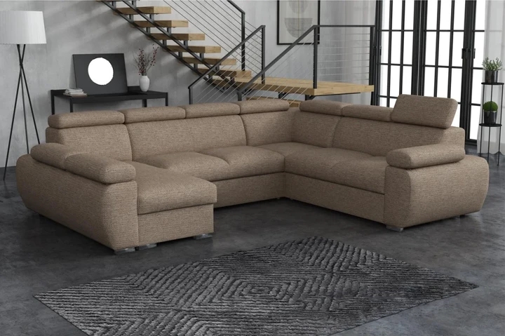 SEATTLE 6 rozkládací sedací souprava do U s polohovacími opěrkami