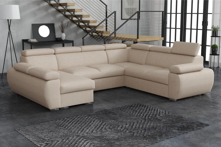 SEATTLE 6 rozkládací sedací souprava do U s polohovacími opěrkami