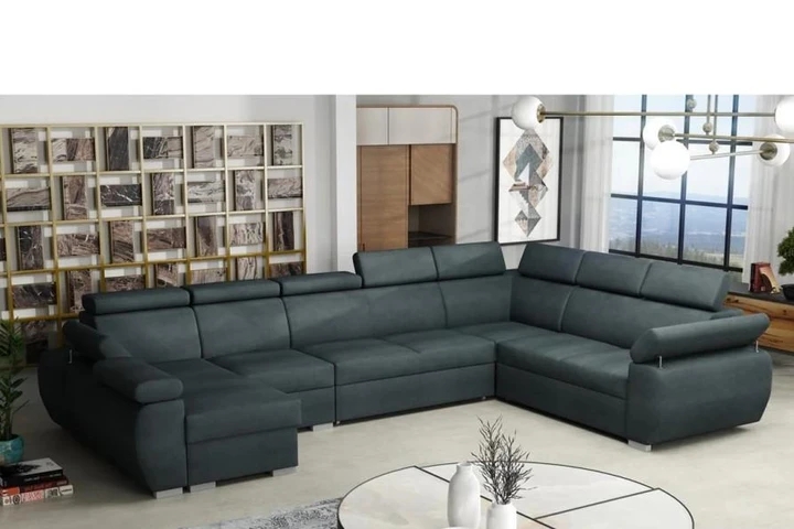 SEATTLE 7 rozkládací sedací souprava do U s polohovacími opěrkami