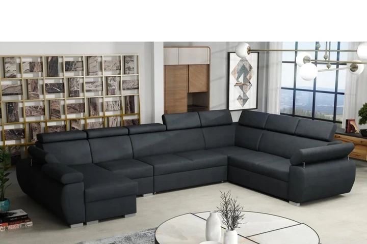 SEATTLE 7 rozkládací sedací souprava do U s polohovacími opěrkami