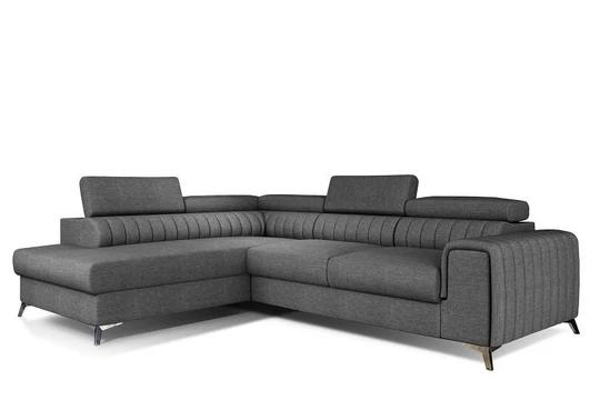 MARIO moderní rozkládací rohová sedačka s polohovacími záhlavníky