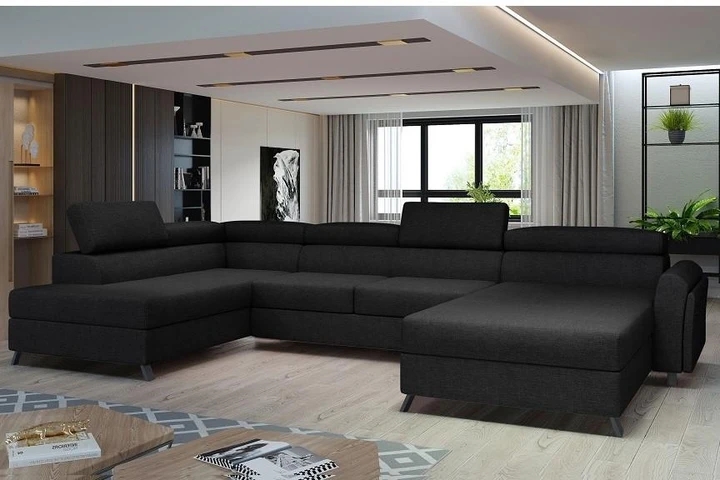 ERIK rozkládací sedací souprava ve tvaru U s úložným prostorem