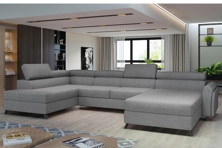 ERIK rozkládací sedací souprava ve tvaru U s úložným prostorem