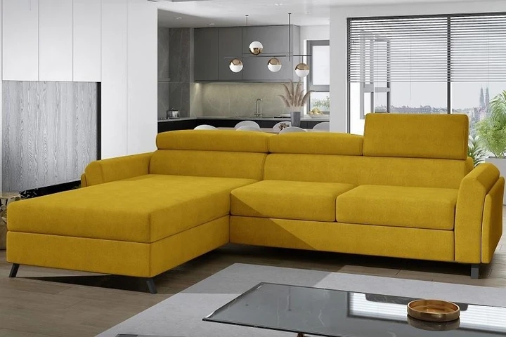 MARU moderní rozkládací rohová sedačka s úložným prostorem