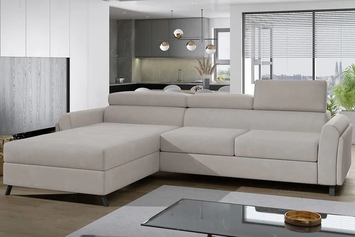 MARU moderní rozkládací rohová sedačka s úložným prostorem