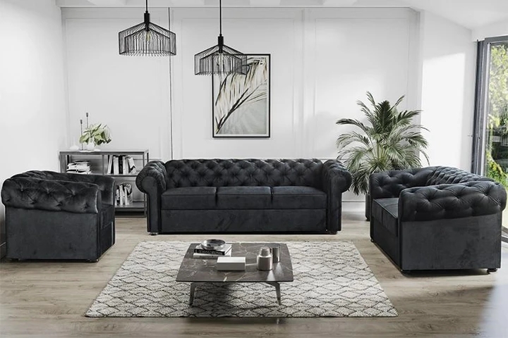 VIKTORIE sedací souprava 3+2+1 v chesterfield stylu