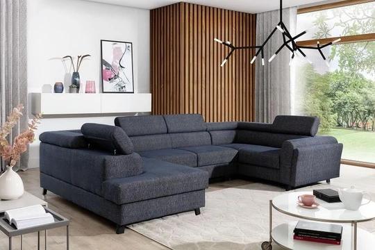 BELLE rozkládací sedací souprava ve tvaru U s úložným prostorem