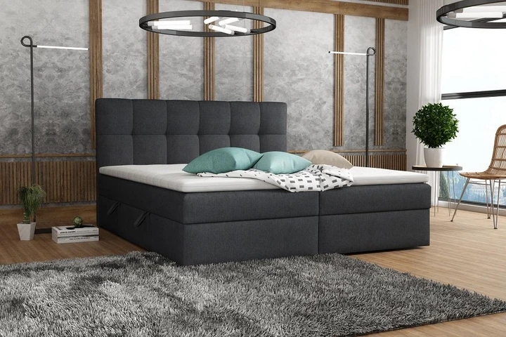 TERMI kontinentální postel boxspring 200x200 s úložným prostorem