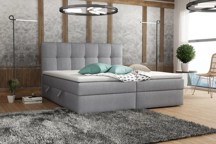 TERMI kontinentální postel boxspring 200x200 s úložným prostorem
