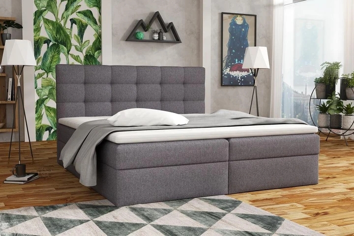 APIRO kontinentální postel boxspring 140x200 s úložným prostorem