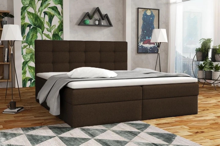 APIRO kontinentální postel boxspring 160x200 s úložným prostorem