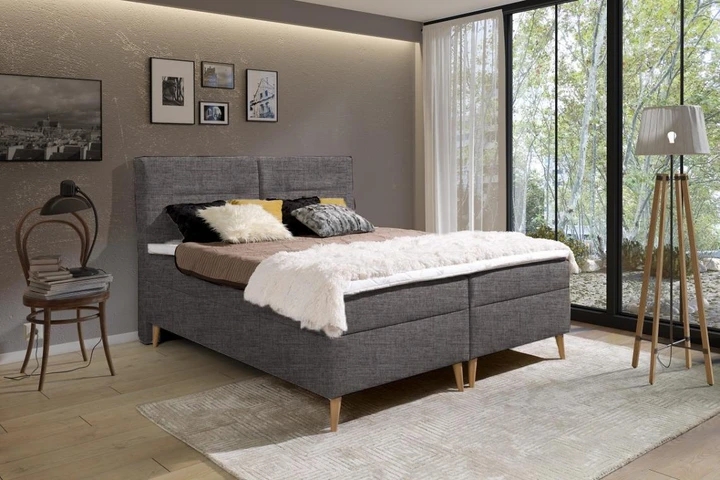 LUIS kontinentální postel boxspring 180x200 s úložným prostorem