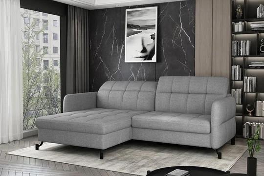 CLEMENTINE moderní rozkládací rohová sedačka s polohovacími záhlavníky