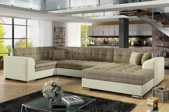 SYDNEY U velká rozkládací sedací souprava ve tvaru U, béžová