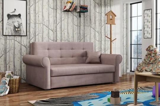 FLAVIE III rozkládací pohovka s úložným prostorem, růžová