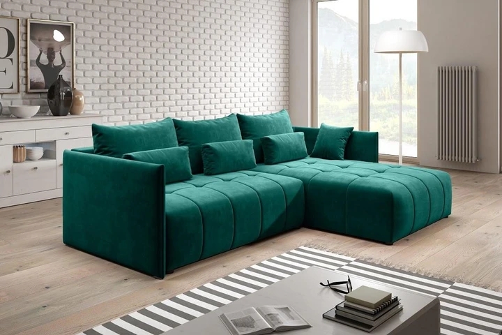 BRONX rohová sedací souprava, zelená