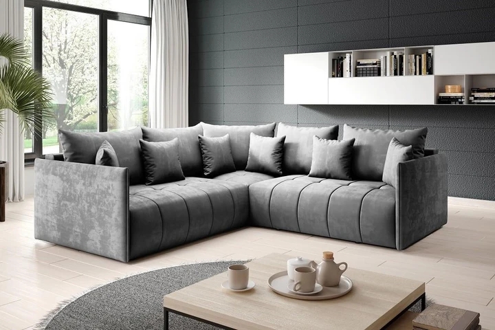 DAVOS L rozkládací sedačka s úložným prostorem