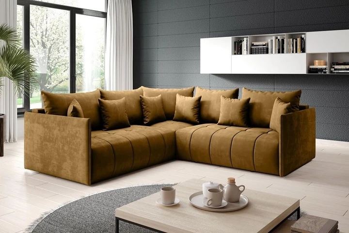 DAVOS L rozkládací sedačka s úložným prostorem