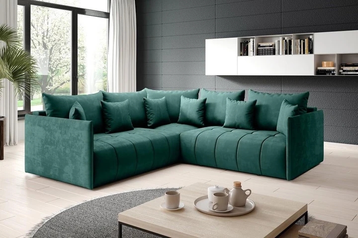 DAVOS L rozkládací sedačka s úložným prostorem