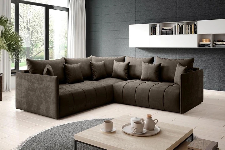 DAVOS L rozkládací sedačka s úložným prostorem