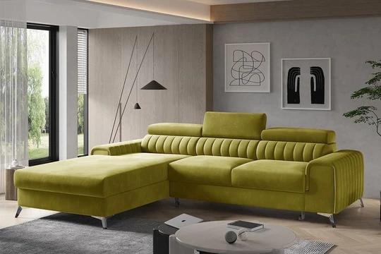 BELMONDO moderní rozkládací rohová sedačka s polohovacími záhlavníky