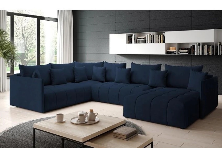 DAVOS BIS rozkládací sedací souprava ve tvaru U s úložným prostorem